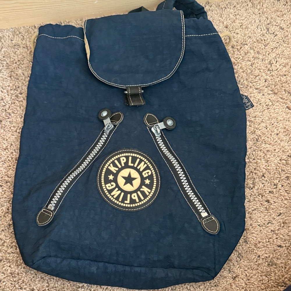 Kipling Dark Blue Drawstring Backpack - image 2